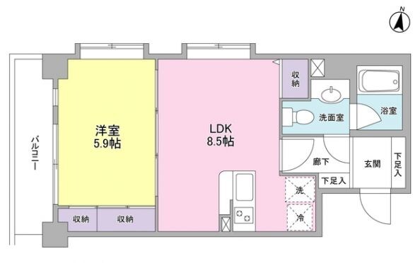 都立大学駅 徒歩3分 3階の物件間取画像