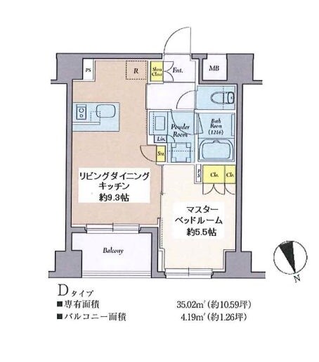 東松原駅 徒歩1分 5階の物件間取画像