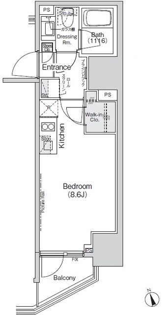 新橋駅 徒歩8分 2階の物件間取画像