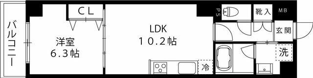 大鳥居駅 徒歩2分 3階の物件間取画像