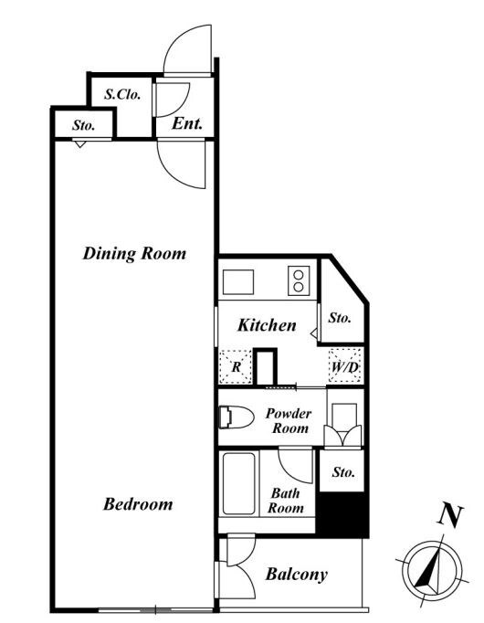 新馬場駅 徒歩9分 8階の物件間取画像
