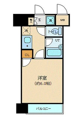 田町駅 徒歩8分 6階の物件間取画像