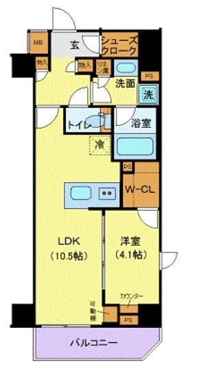 上野駅 徒歩10分 8階の物件間取画像