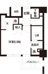 白金高輪駅 徒歩5分 5階の物件間取画像