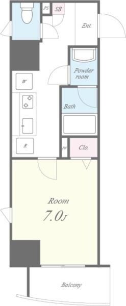 新御徒町駅 徒歩5分 7階の物件間取画像