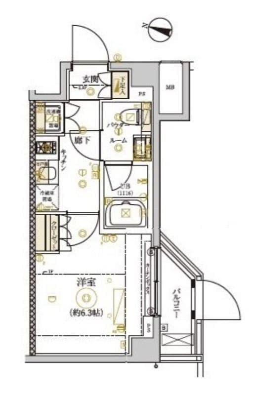 ドムス・スタイル武蔵小山の物件間取画像