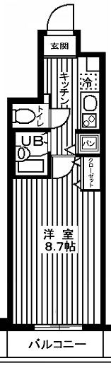 洗足池駅 徒歩14分 3階の物件間取画像