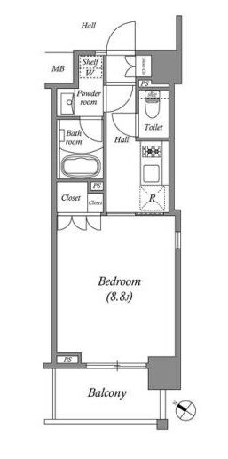 六本木駅 徒歩8分 6階の物件間取画像