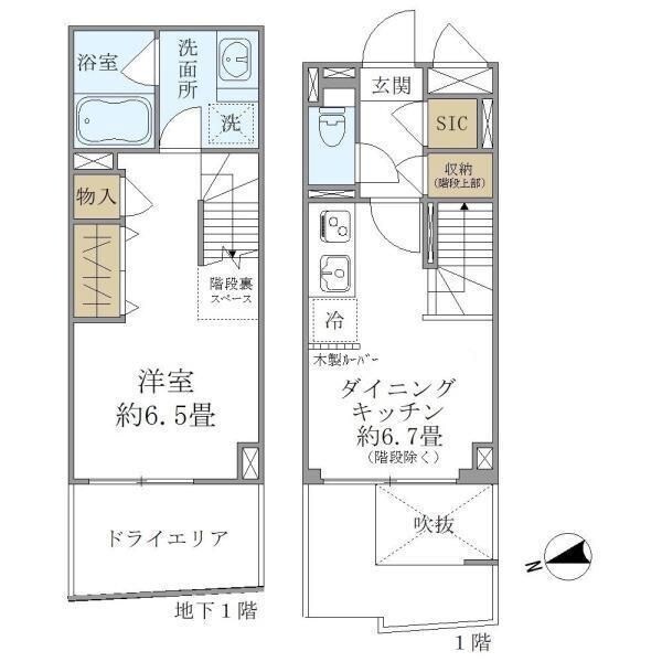 神楽坂駅 徒歩5分 1階の物件間取画像