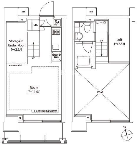 カスタリア中延の物件間取画像