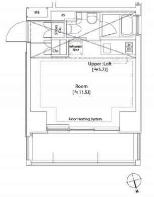 中延駅 徒歩1分 7階の物件間取画像