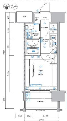 芝浦ふ頭駅 徒歩11分 12階の物件間取画像