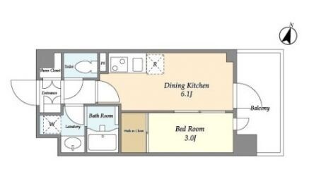 アジュールテラス目黒八雲の物件間取画像