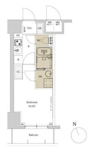 戸越駅 徒歩5分 8階の物件間取画像