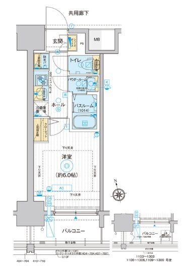 大森海岸駅 徒歩3分 13階の物件間取画像