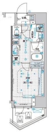 東日本橋駅 徒歩4分 11階の物件間取画像