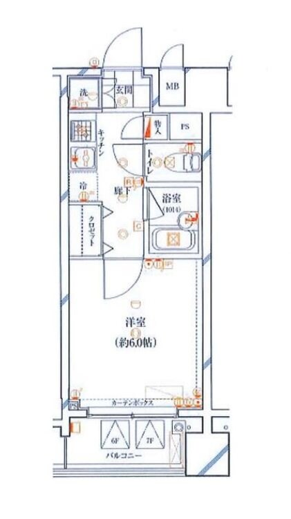 新富町駅 徒歩2分 5階の物件間取画像