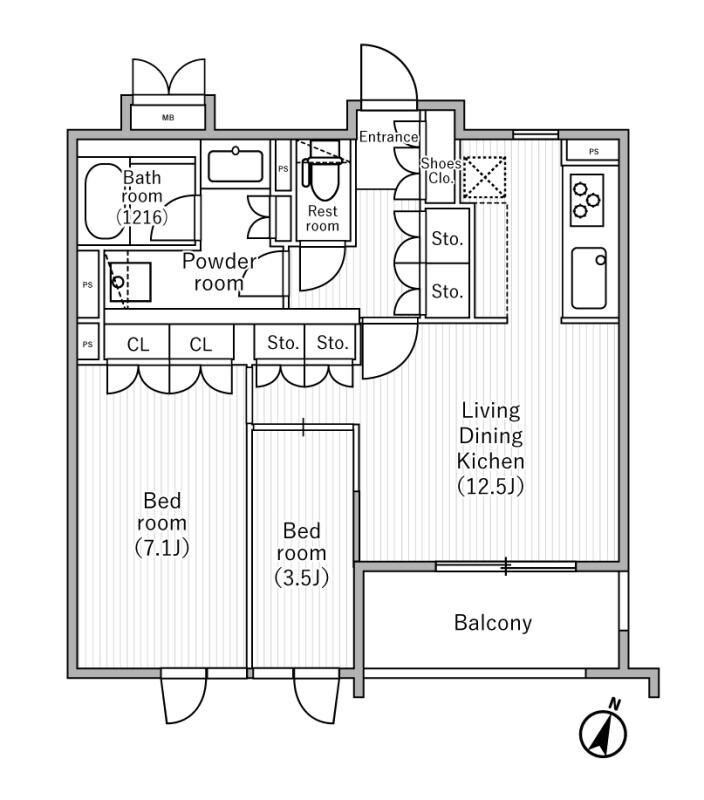 nidoSAKURAGAOKAの物件間取画像