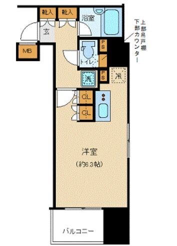 八丁堀駅 徒歩5分 6階の物件間取画像