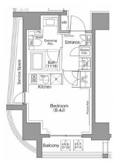 ザ・パークハビオSOHO南青山の物件間取画像
