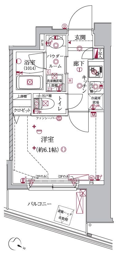 大井町駅 徒歩6分 7階の物件間取画像