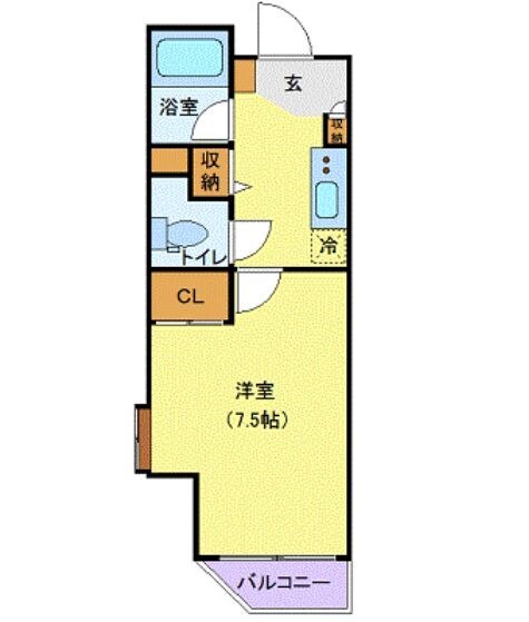 N’sコート139REX新橋（旧：パレ・ホームズ新橋Ⅱ）の物件間取画像