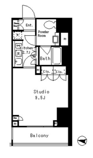 目黒駅 徒歩7分 4階の物件間取画像
