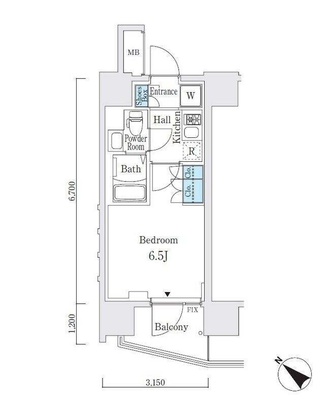 Louis Court Kitashinagawaの物件間取画像