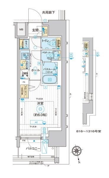 ディームス品川南大井の物件間取画像