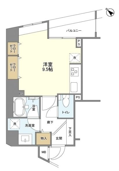 新馬場駅 徒歩8分 8階の物件間取画像