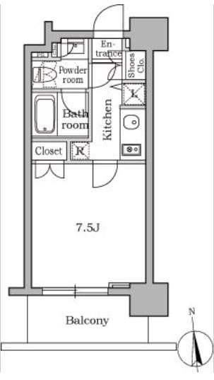 レジディア三軒茶屋の物件間取画像