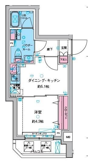 ガリシア旗の台の物件間取画像