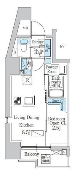 デュオフラッツ品川戸越の物件間取画像