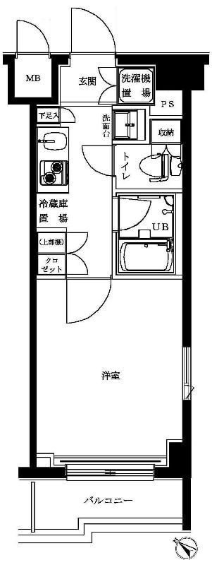 ルーブル旗の台弐番館の物件間取画像