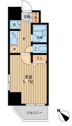 京急蒲田駅 徒歩4分 12階の物件間取画像