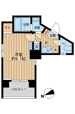 神田駅 徒歩4分 6階の物件間取画像