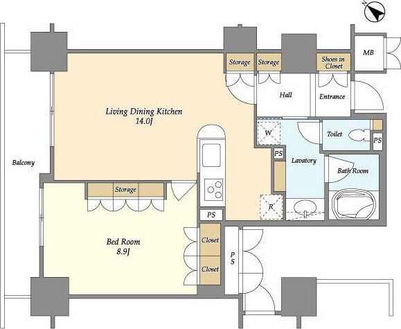 五反田駅 徒歩9分 3階の物件間取画像