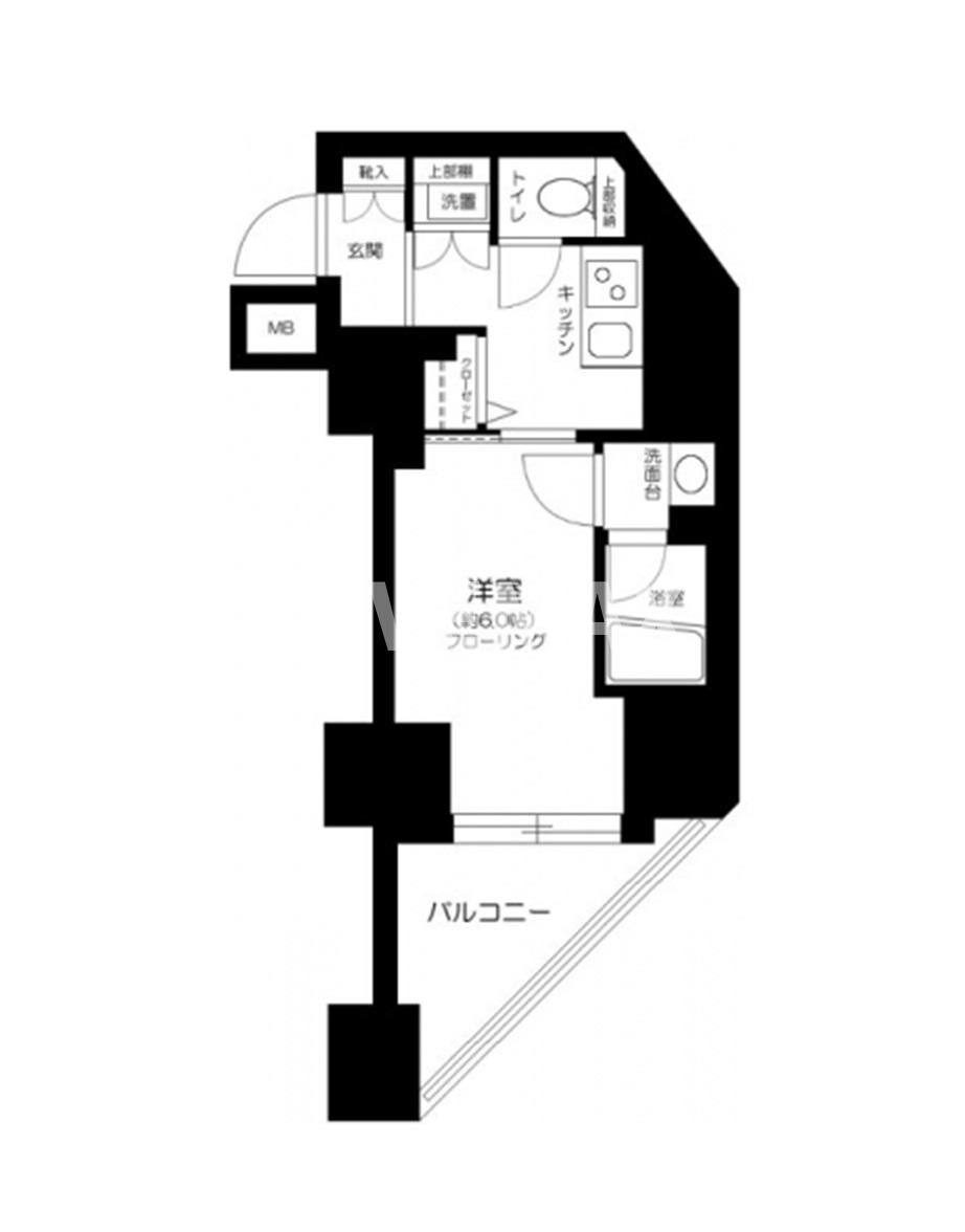 渋谷駅 徒歩6分 14階の物件間取画像