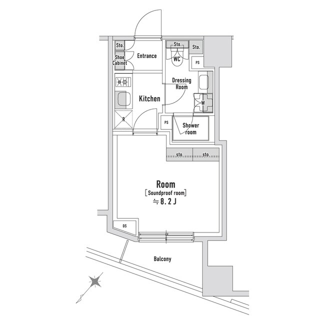 八丁堀駅 徒歩2分 3階の物件間取画像