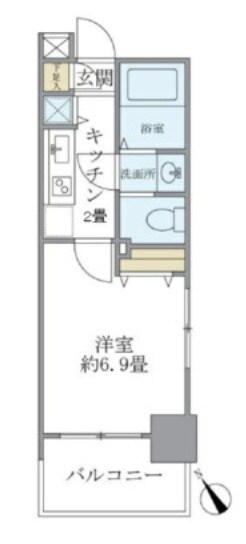 麻布十番駅 徒歩1分 8階の物件間取画像