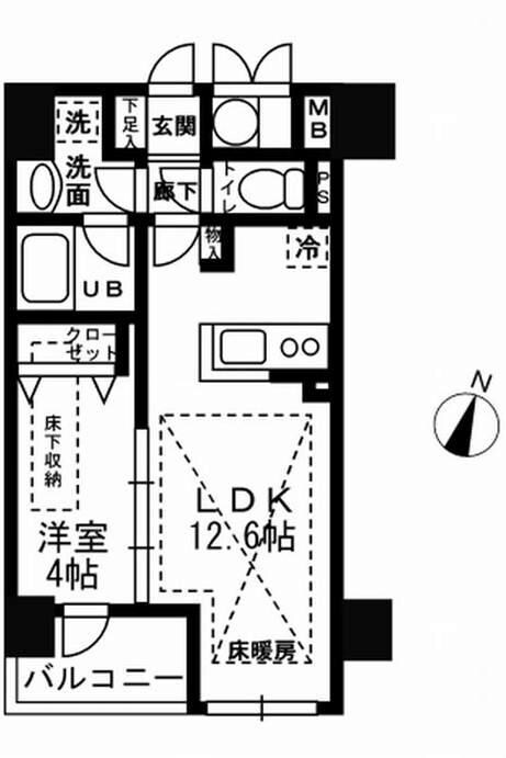 ルジェンテリベル日本橋濱町の物件間取画像