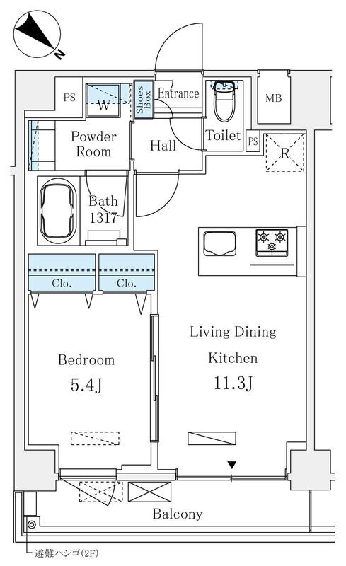 月島駅 徒歩4分 5階の物件間取画像