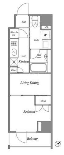 レジデンス門前仲町スクエアの物件間取画像