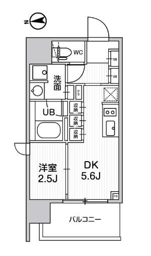 シーズンフラッツ蔵前の物件間取画像