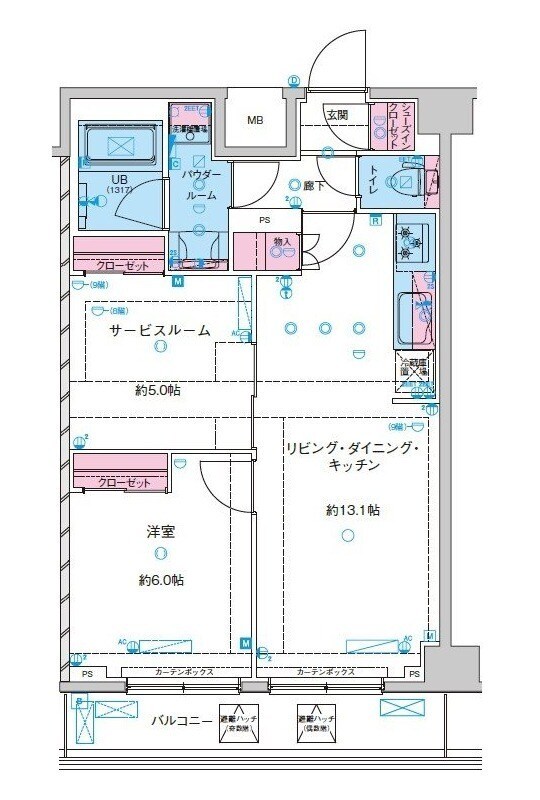 ジェノヴィア鐘ヶ淵の物件間取画像