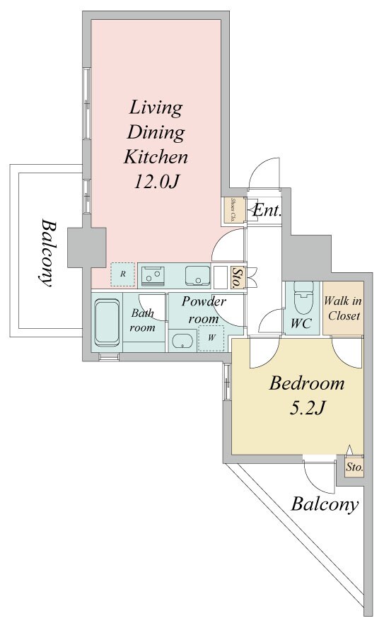 ドゥーエ日本橋の物件間取画像