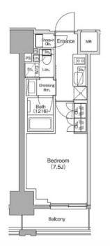 ザ・パークハビオ新御徒町の物件間取画像