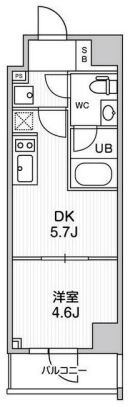 浅草駅 徒歩8分 5階の物件間取画像