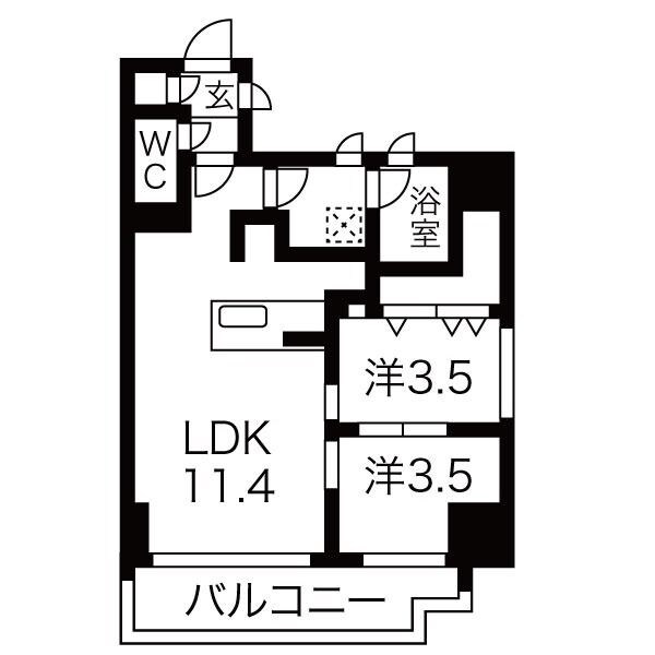 シーズンフラッツ錦糸町WESTの物件間取画像