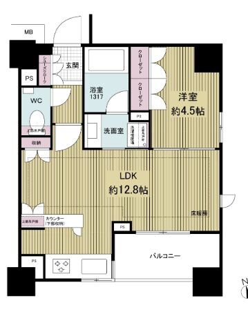 アデニウム東京八丁堀の物件間取画像